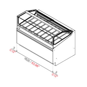 Baluna - Producto - IFI -Sam80 - Display Case - para Gelato