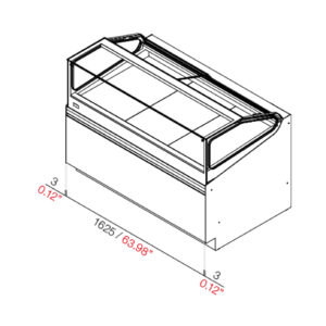 Vitrina IFI Sam80 para Pastelería y Praliné 64.21" with I.o.t. Galileo 7 Baluna - Producto - IFI -Sam80 - Vitrina- para Pasteleria y Praline