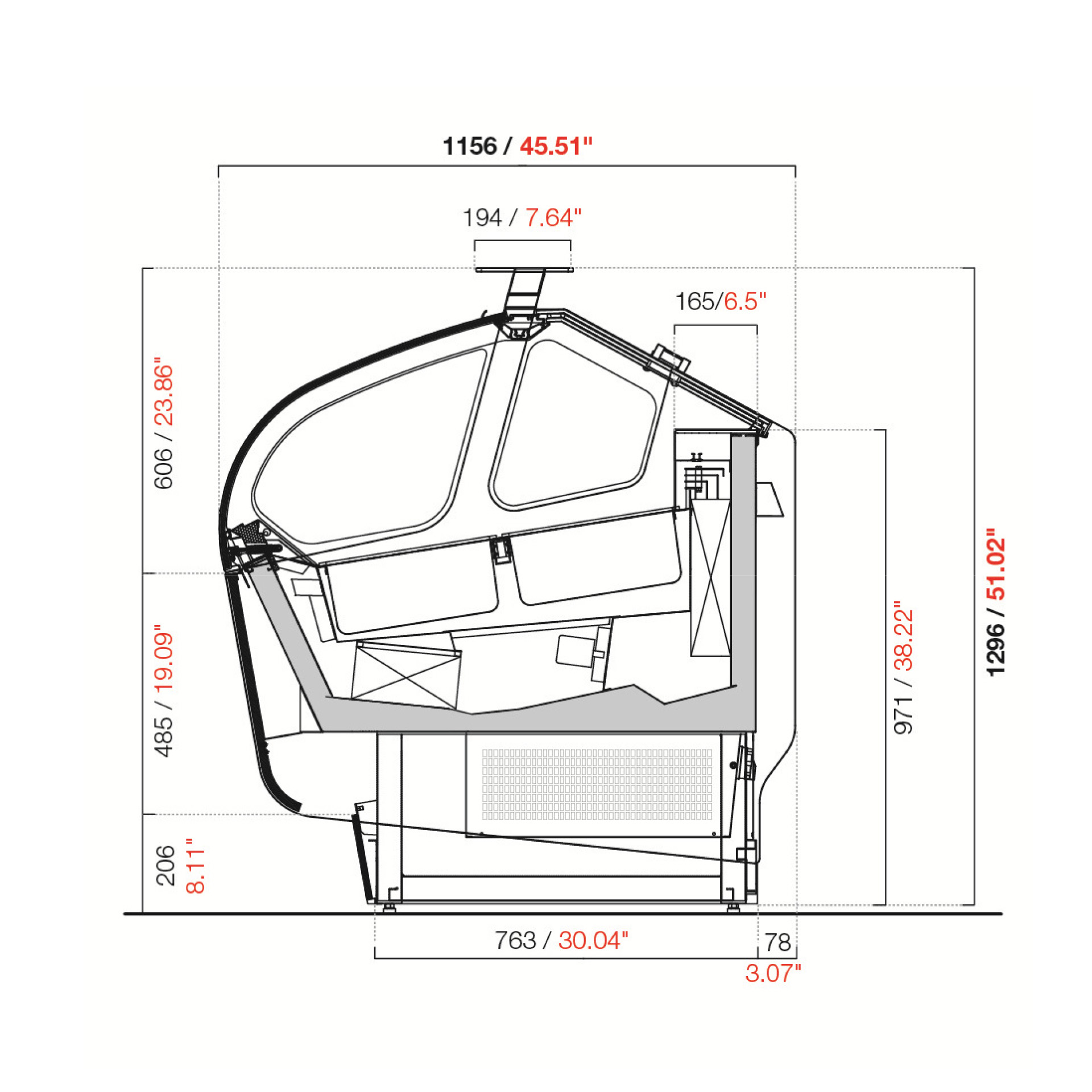 Vitrina IFI Lumière para Gelato 12 Sabores 46.26" 4 Baluna - Producto - IFI -Vitrina - Lumiere - para Gelato 12 sabores
