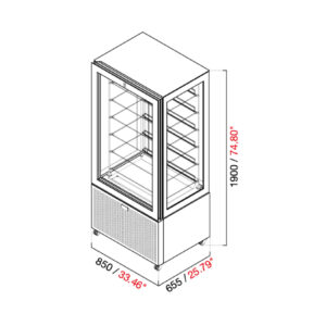 Baluna - Producto - IFI -Vitrina - Pivot - Para Gelato Helado o Pasteleria