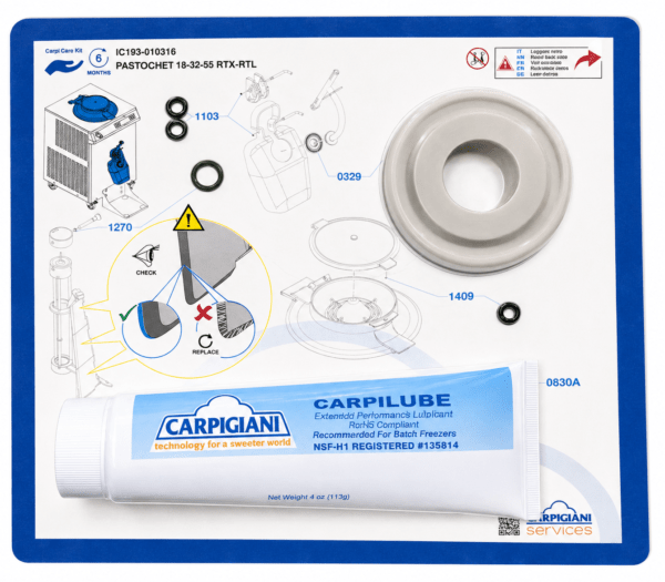 Kit de Mantenimiento Carpigiani Pastochef 18-32-55 RTX-RTL